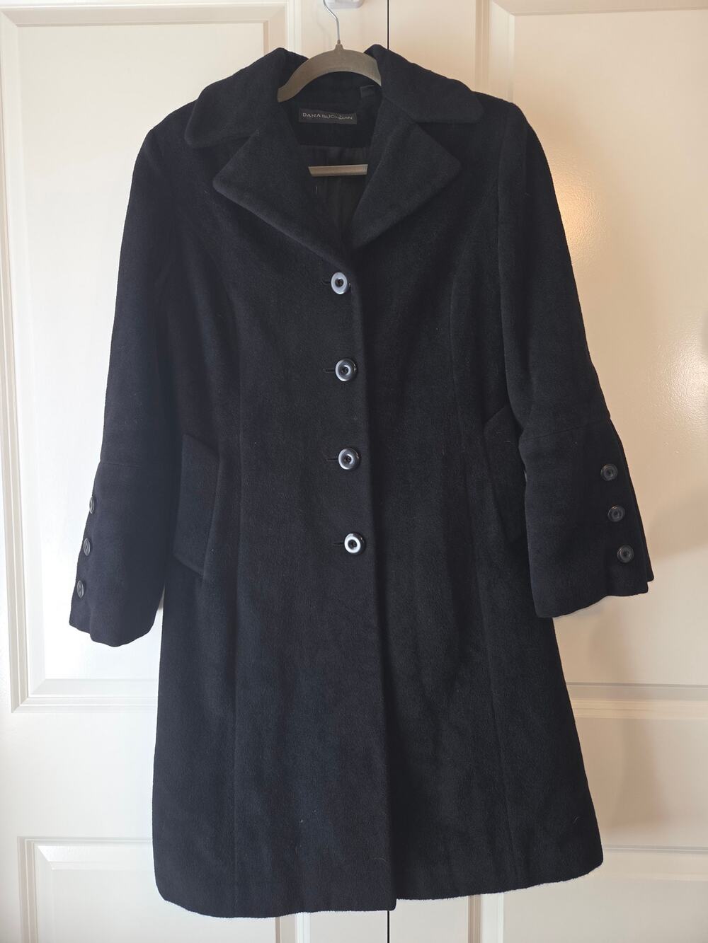 Vintage Dana Buchman Angora Wool Blend Coat Size 2
